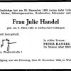 Bonfert Julie 1896-1969 Todesanzeige